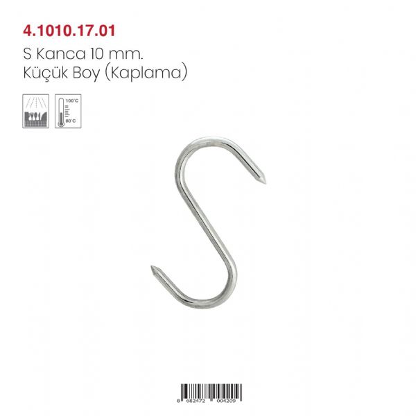 S Kanca 10 mm. Küçük Boy (Kaplama)