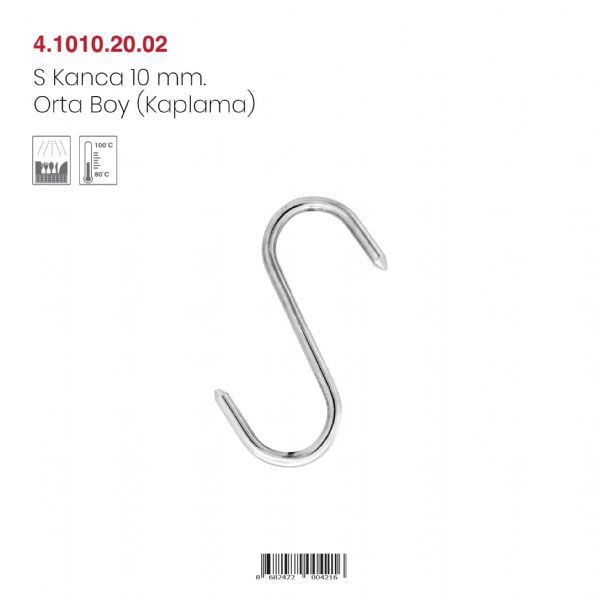 S Kanca 10 mm. Orta Boy (Kaplama)