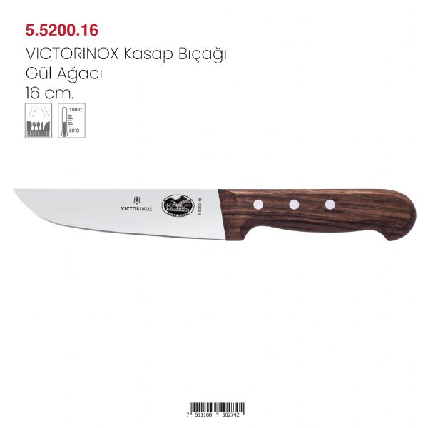 VICTORINOX Kasap Bıçağı Gül Ağacı 16 cm.