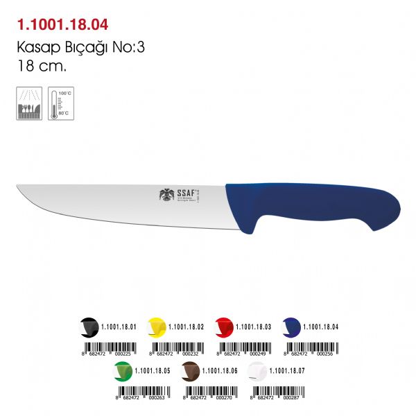 Kasap Bıçak Lacivert No:3