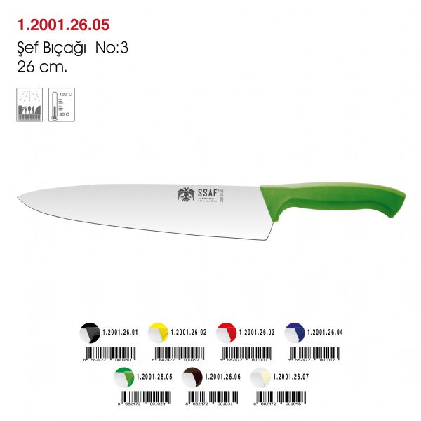 Şef Bıçağı Yeşil No:3